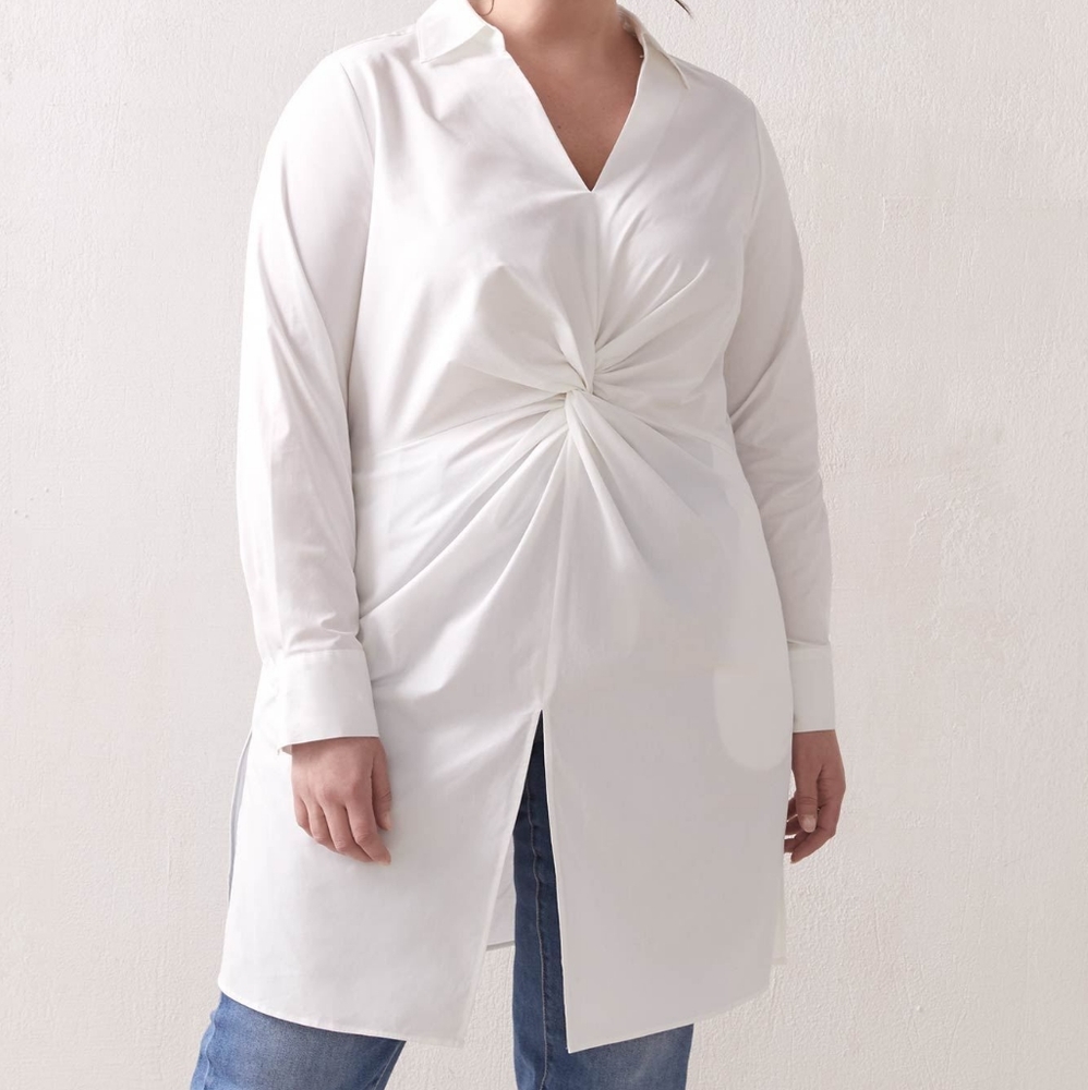 Addition Elle white Twist Front tunic